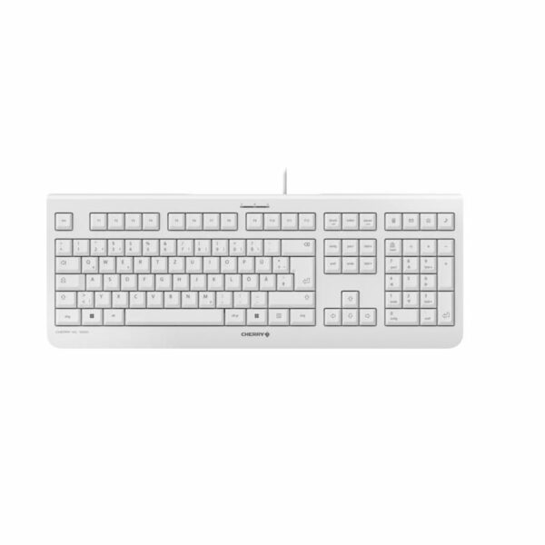 Cherry KC 1000 Keyboard US Layout mit Euro Symbol USB weiß-grau