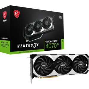 MSI GeForce RTX 4070Ti Ventus 3X OC 12GB GDDR6X Gaming Grafikkarte 3xDP/HDMI