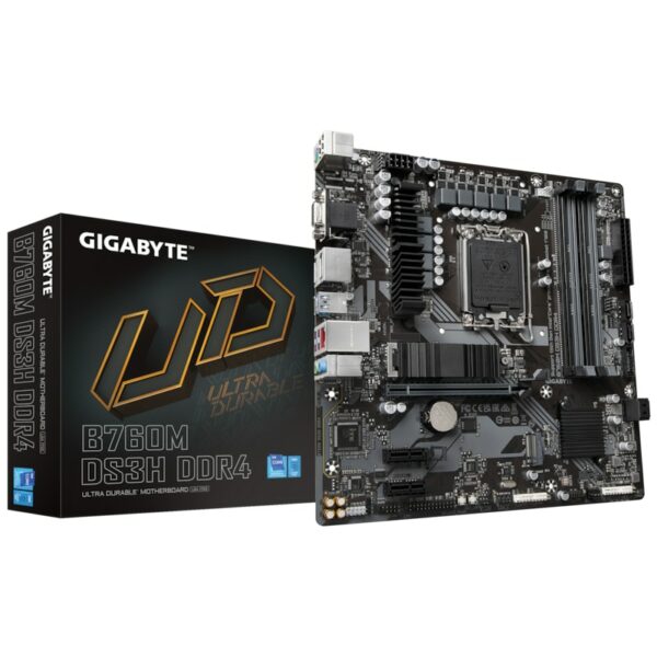 GIGABYTE B760M DS3H DDR4 mATX Mainboard Sockel 1700 M.2/HDMI/DP