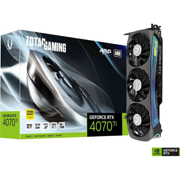 ZOTAC GAMING GeForce RTX 4070Ti AMP AIRO 12GB GDDR6X Grafikkarte 3xDP/HDMI