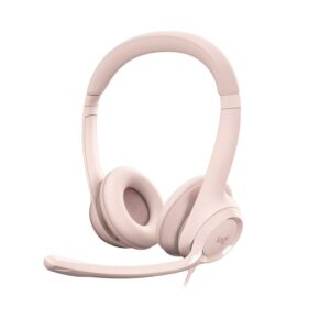 Logitech H390 Kabelgebundenes Beidseitiges Headset USB Rosé