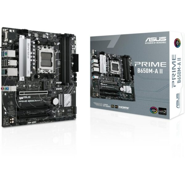 ASUS PRIME B650M-A II mATX Mainboard Sockel AM5 M.2/USB3.2 Typ C/HDMI/DP/VGA