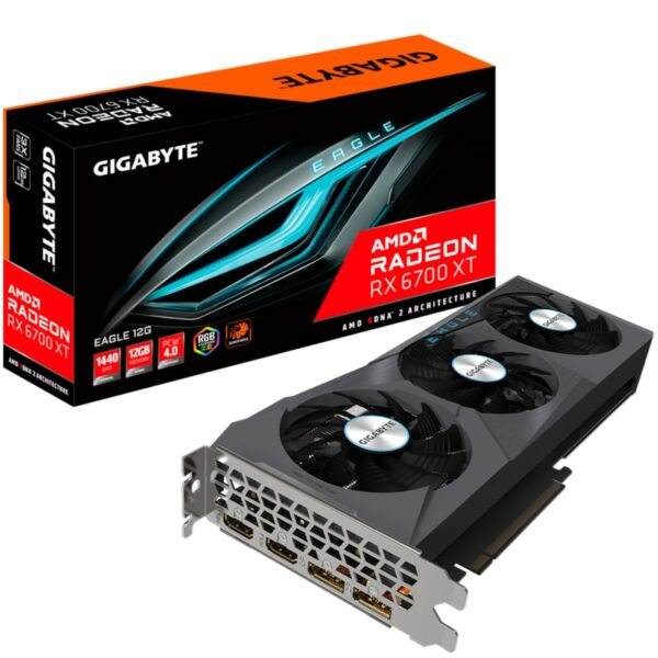 GIGABYTE AMD Radeon RX 6700 XT Eagle 12G 12GB GDDR6 Grafikkarte 2xHDMI/2xDP