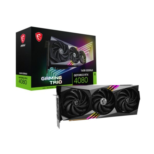 MSI GeForce RTX 4080 Gaming Trio 16GB GDDR6X Gaming Grafikkarte 3xDP/HDMI