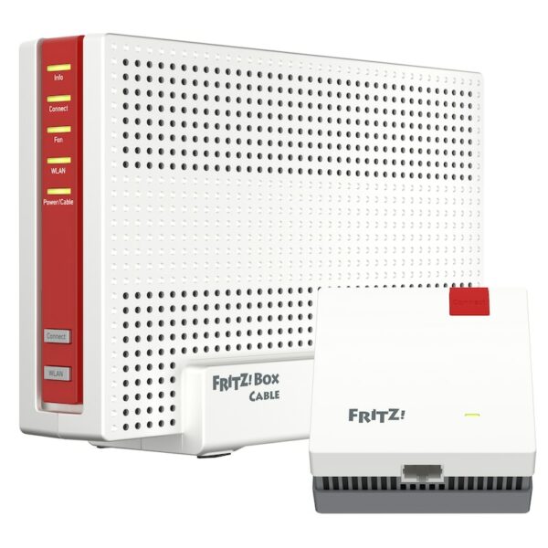 AVM FRITZ!Box 6690 Cable WLAN Router -ax Modem inkl. FRITZ!Repeater 1200 AX