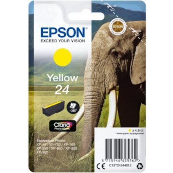 Epson C13T24244012 Druckerpatrone 24 Claria Photo HD gelb