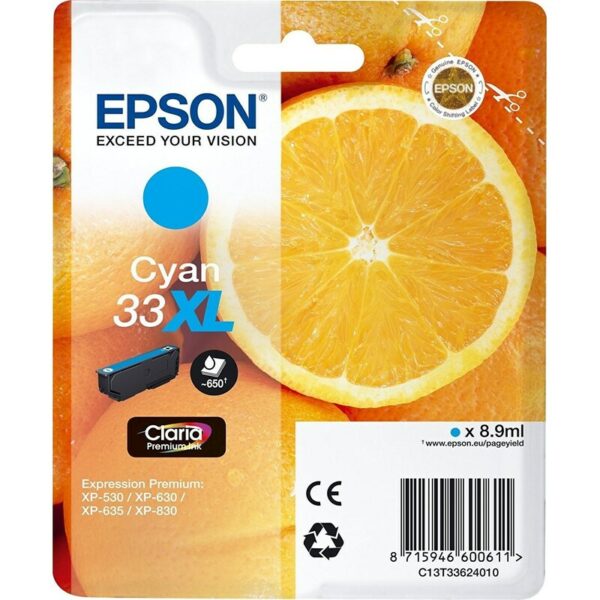 Epson C13T33624012 Druckerpatrone 33XL cyan Claria Premium Ink