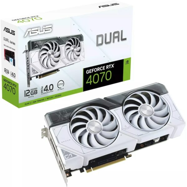 ASUS DUAL GeForce RTX 4070 White Gaming Grafikkarte 12GB GDDR6X