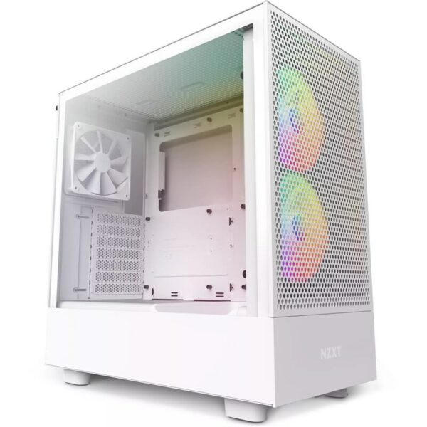 NZXT H5 Flow RGB White Midi Tower ATX Gehäuse schwarz  mit Sichtfenster