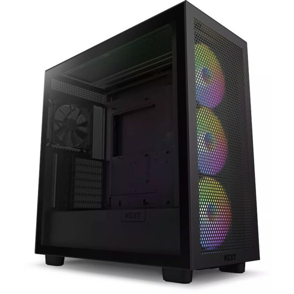 NZXT H7 Flow Black RGB Midi Tower ATX Gaming Gehäuse schwarz mit Glasfenster