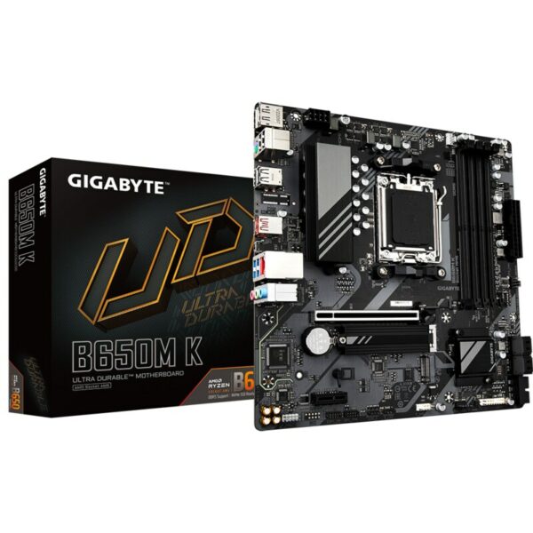 GIGABYTE B650M K mATX Mainboard Sockel AM5 HDMI/DP/4xSATA/2xM.2