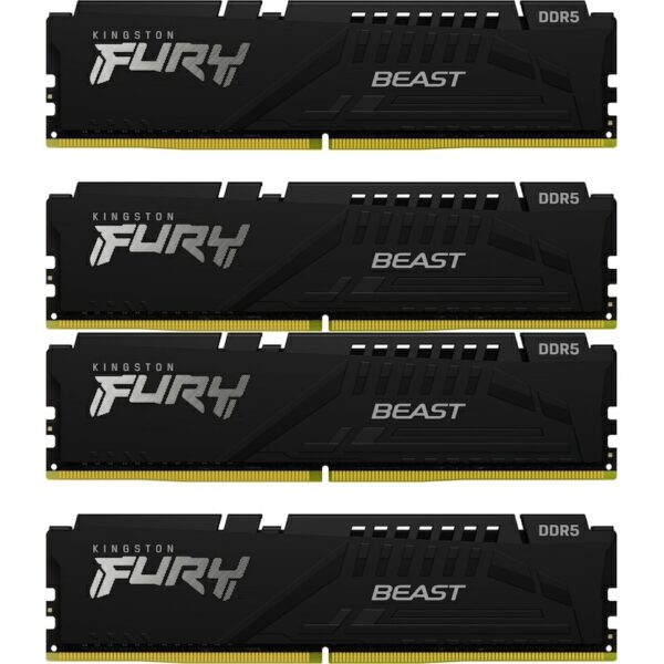 64GB (4x16GB) KINGSTON FURY Beast Black XMP DDR5-6000 CL40 RAM Speicher Kit