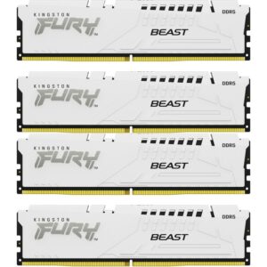 64GB (4x16GB) KINGSTON FURY Beast White XMP DDR5-6000 CL40 RAM Speicher Kit